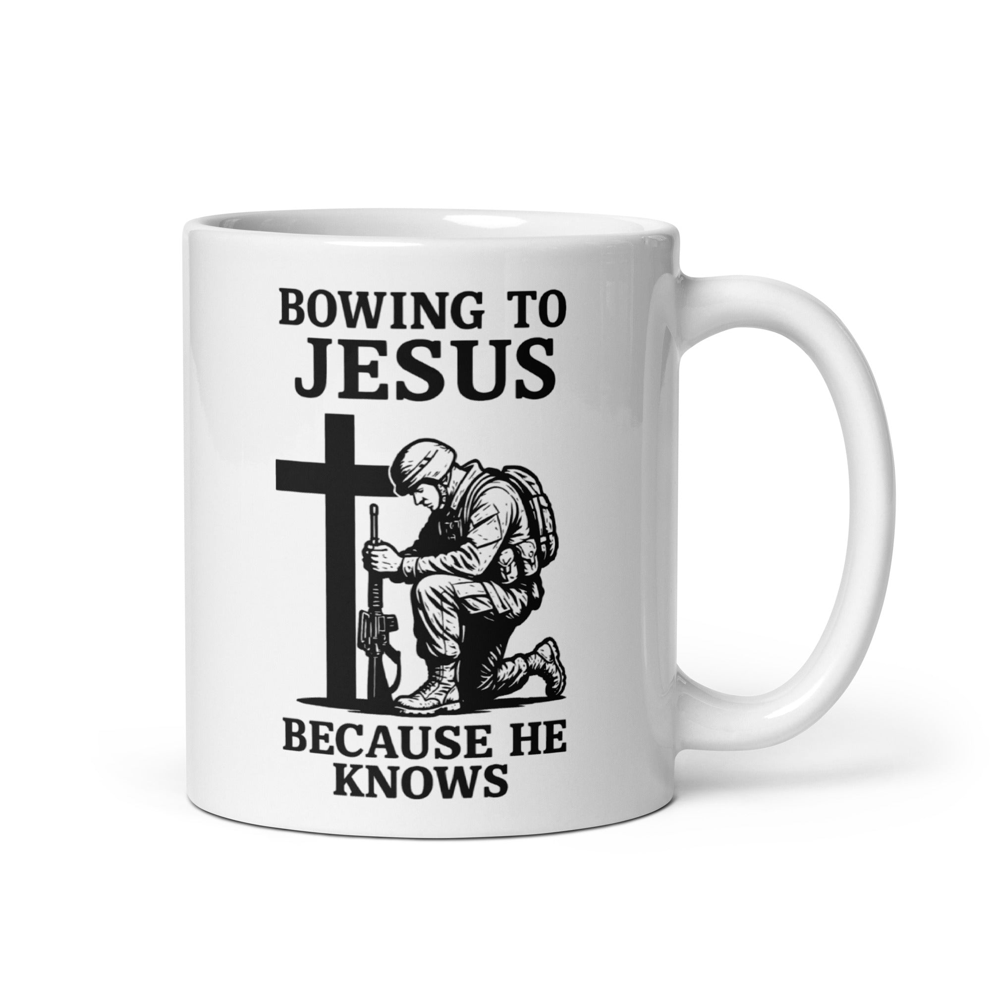 “Bowing to Jesus” USMC Mug